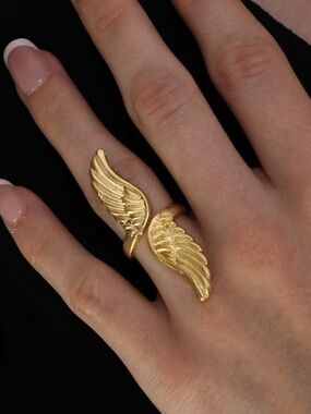 18K Gold Plated Adjustable Angel Wing